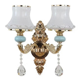 European Luxury Crystal Wall Light for Bedroom